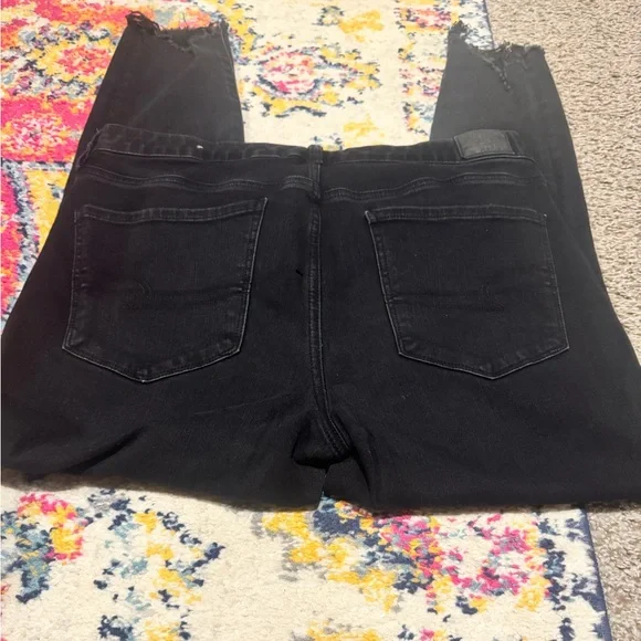 American Eagle Outfitters Black Skinny Jeans with Distressed Details - Picture 7 of 7